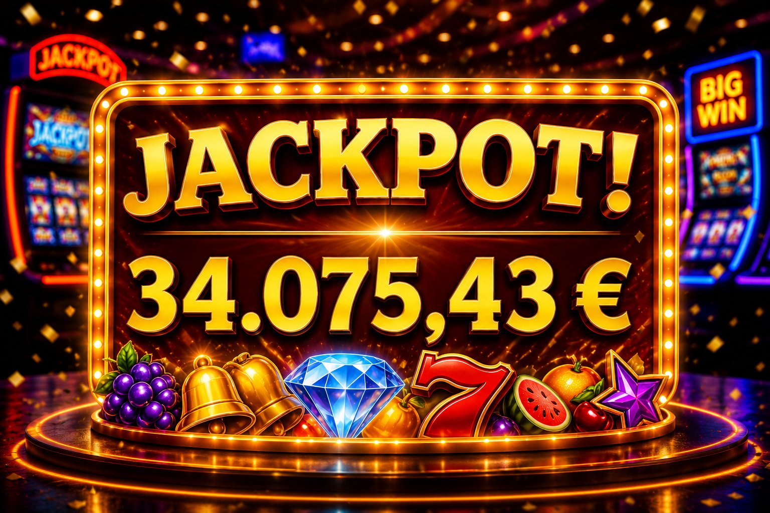 Glücklicher Gewinnmoment im Casino Bremerhaven über 34.075,43 Euro am 05.05.2026.